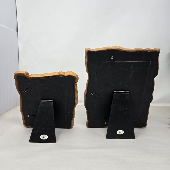 Russ Photo Frames Set Of 2 Faux Leather Look With Stitching Made Of Poly Resin - Picture 5 of 15